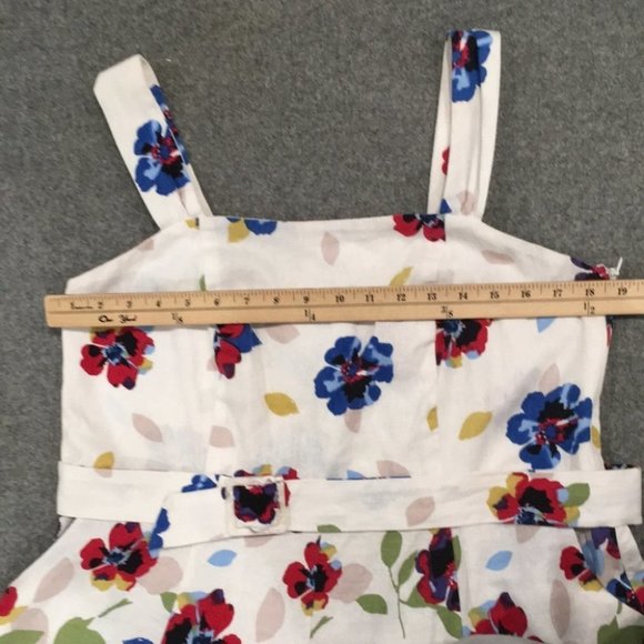 Lane Bryant Women’s Sz 16 Colorful Floral Linen Summer Dress - Picture 13 of 16